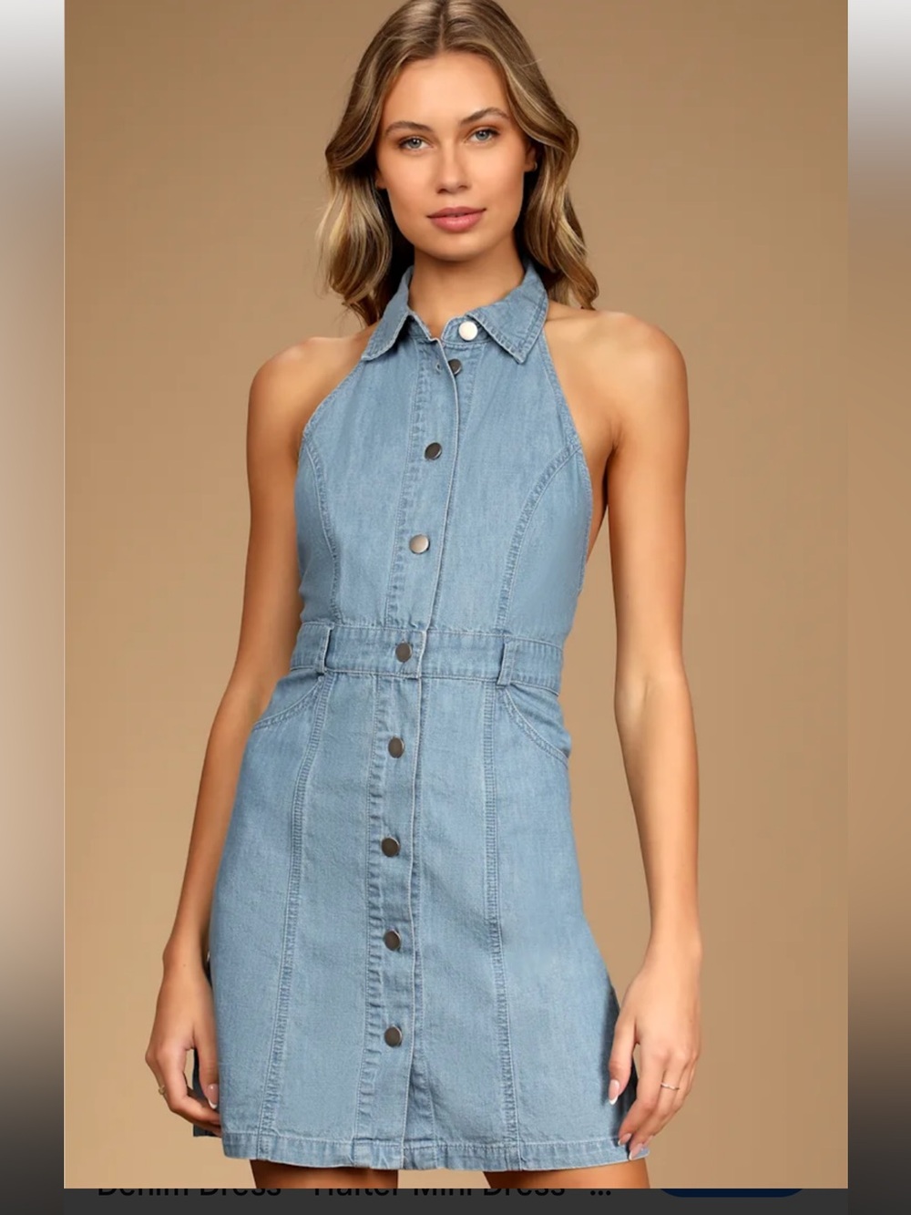 NWT- Free People Sami Denim Mini Dress